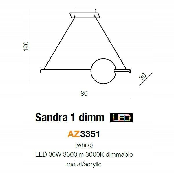 Azzardo šviestuvas Sandra 1 AZ3351