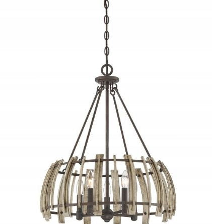 Pakabinamas šviestuvas Elstead Lighting Wood hollow QZ-WOOD-HOLLOW-5P