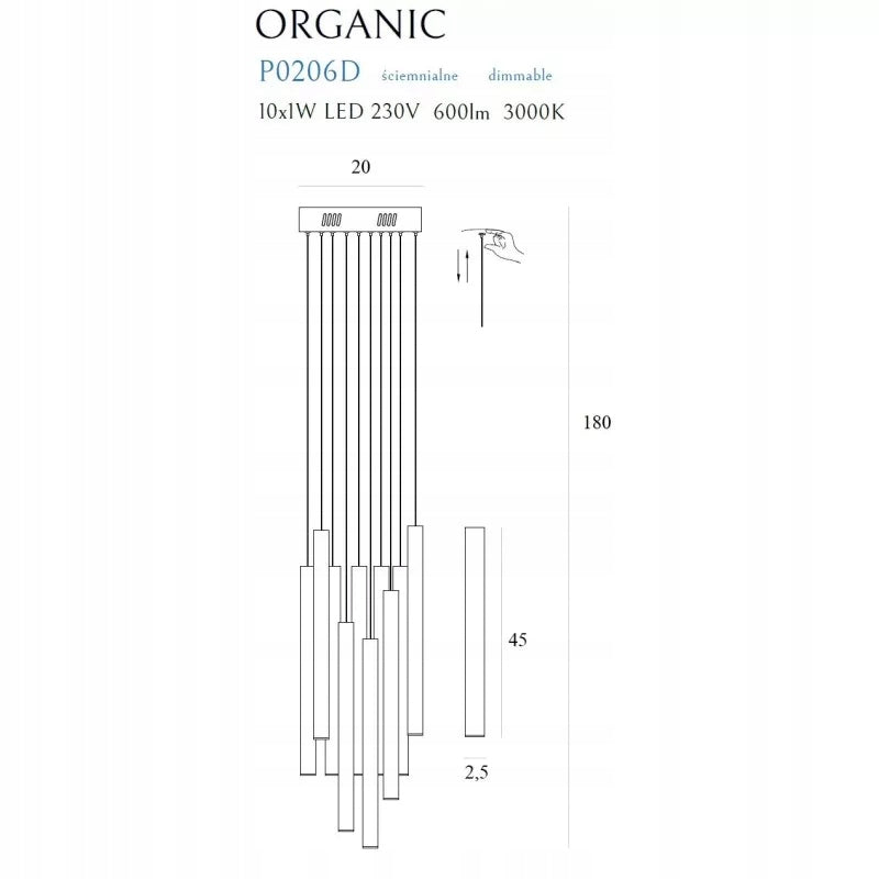ORGANIC Ix10 P0206D, Pendelleuchte 