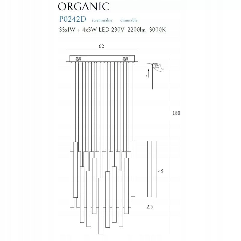 ORGANIC Ix33 P0242D, Pendelleuchte 