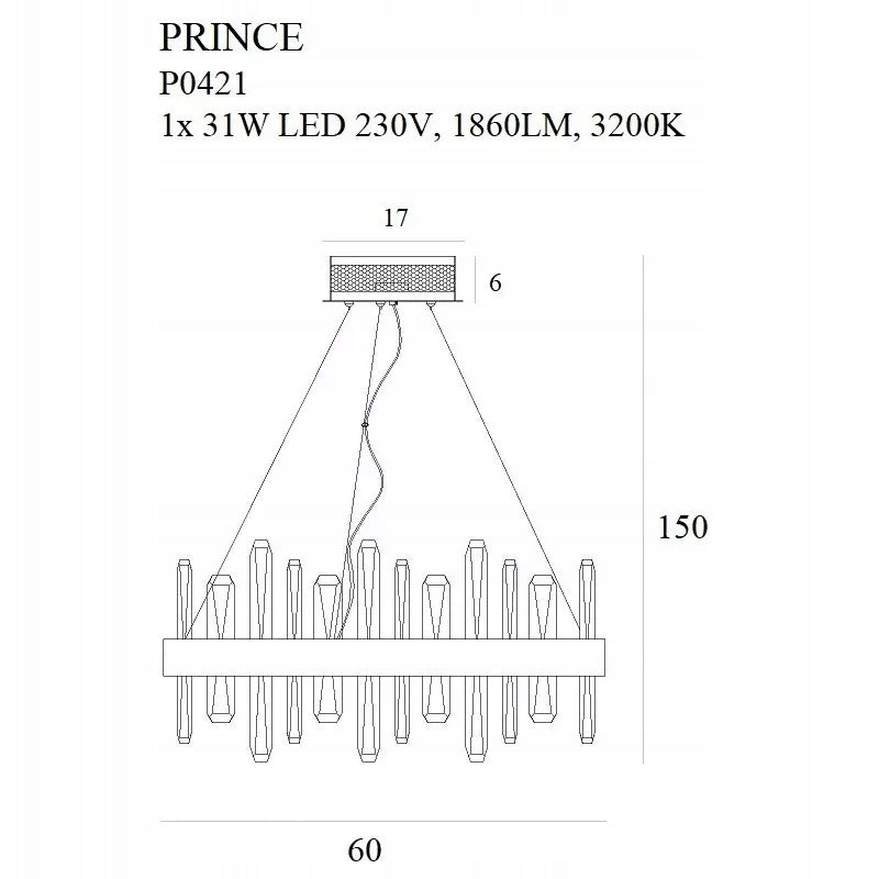 PRINCE P0421, Pendelleuchte 