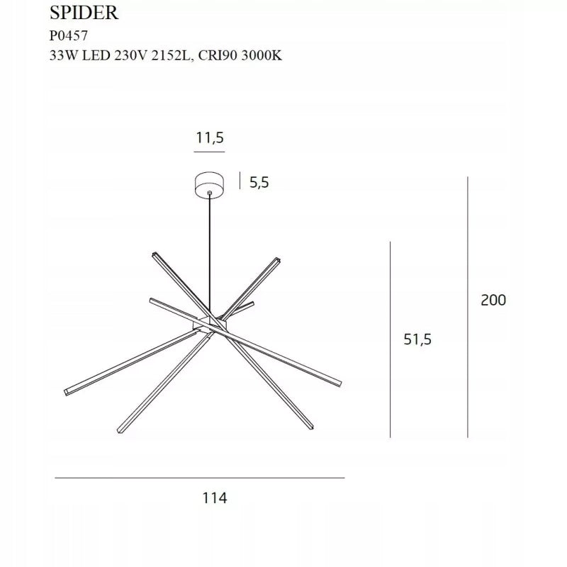 SPIDER P0457, pakabinamas šviestuvas