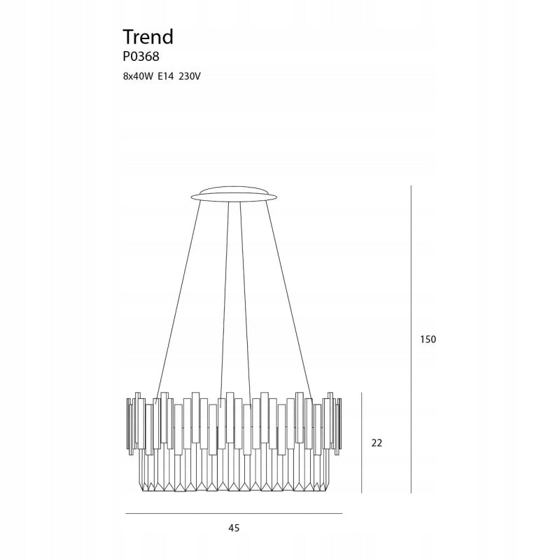 TREND P0368, pakabinamas šviestuvas