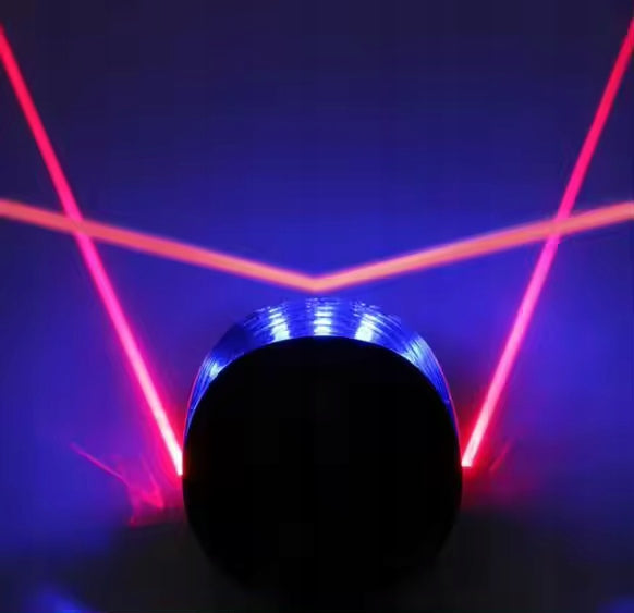 Lampka Rowerowa Tylna LED Linie Laserowe Wodoodporna 7 Trybów Świecenia Packaging status original