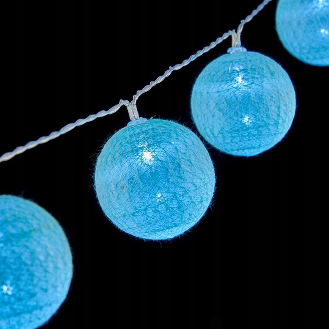 LED-Kugelgirlande 10 LEDs, blau, 2 m 
