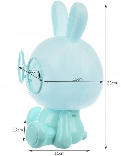Nachtlicht - blaues LED-Kaninchen 23cm 