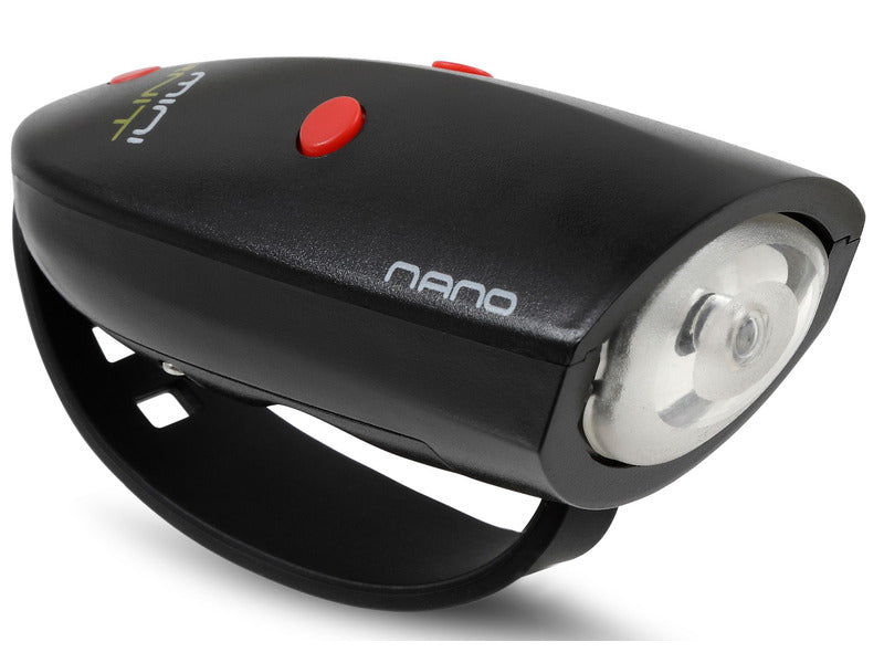 Fahrradscheinwerfer Hornit Nano, schwarz 