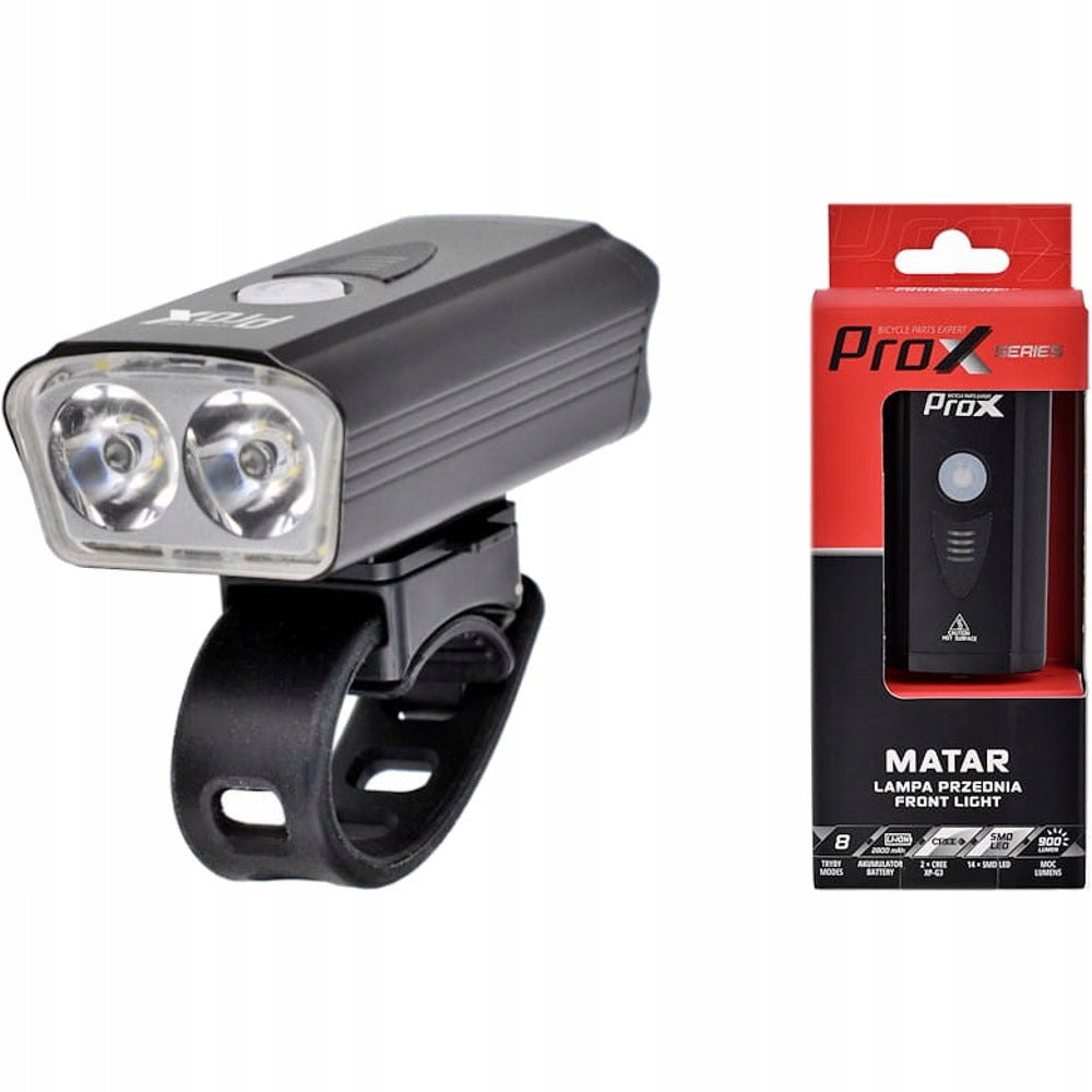Stirnlampe ProX Matar 900Lm USB, schwarz 