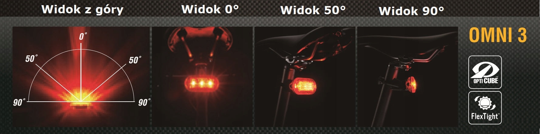 Fahrradrücklicht Cateye Rear Light TL-LD135-R OMNI 3, rot 