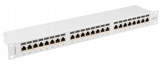 Lanberg Patch panel Lanberg 24 port 1U cat.6A shielded grey Packaging status original
