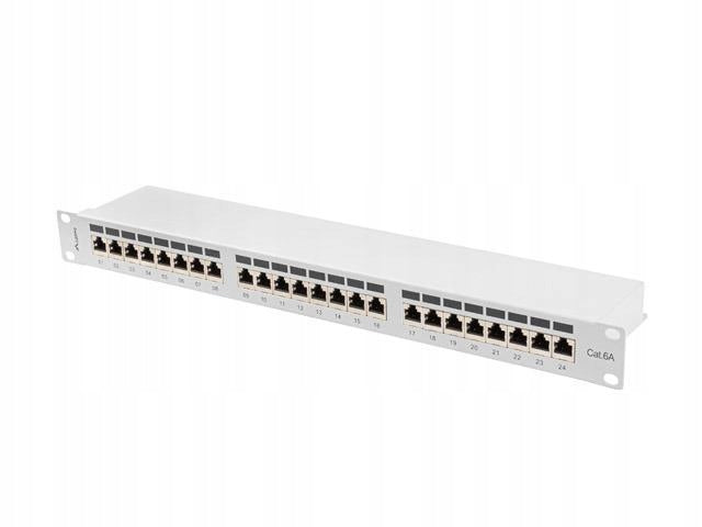 Lanberg Patch panel Lanberg 24 port 1U cat.6A shielded grey
