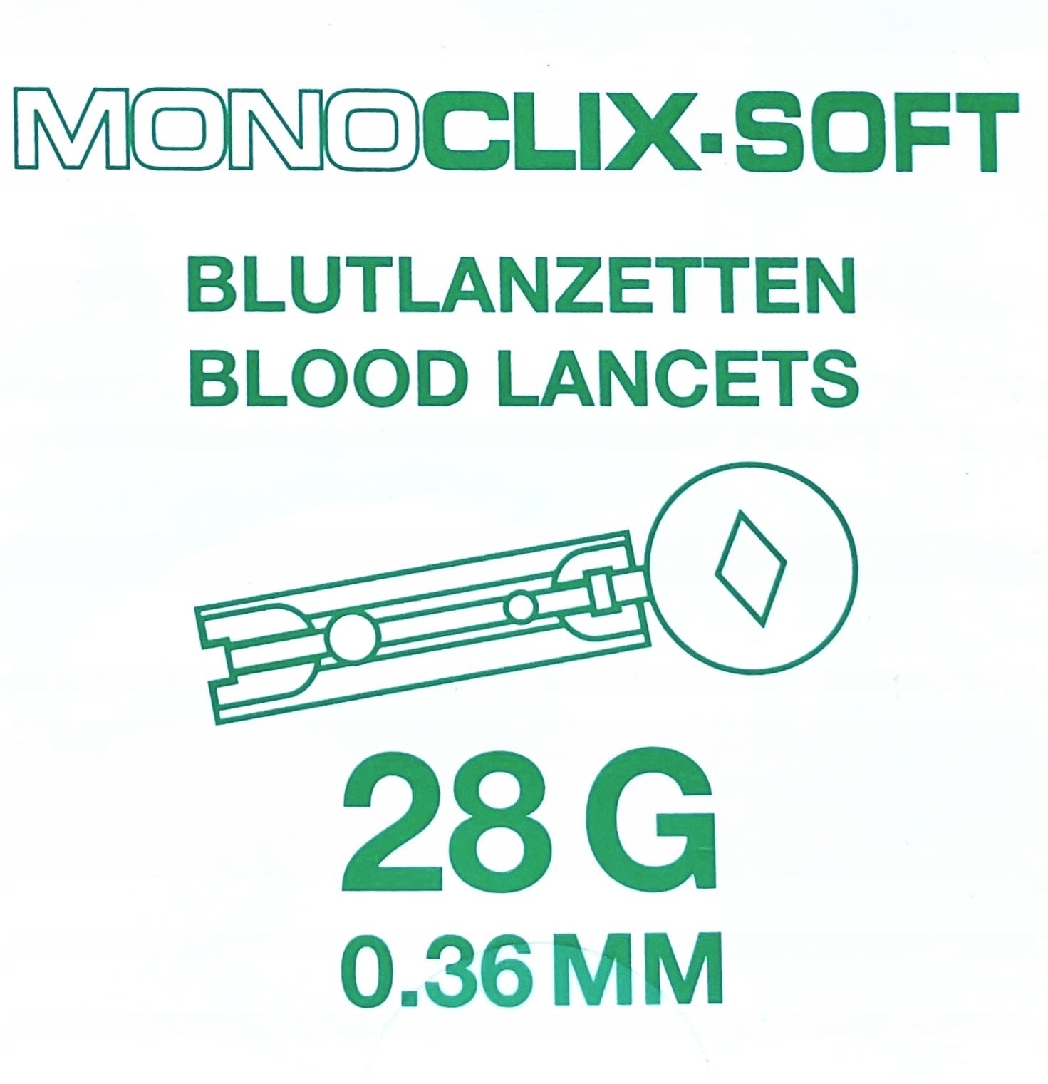 Lancets MONOCLIX 28G / 0,36mm 200pcs Packaging status original