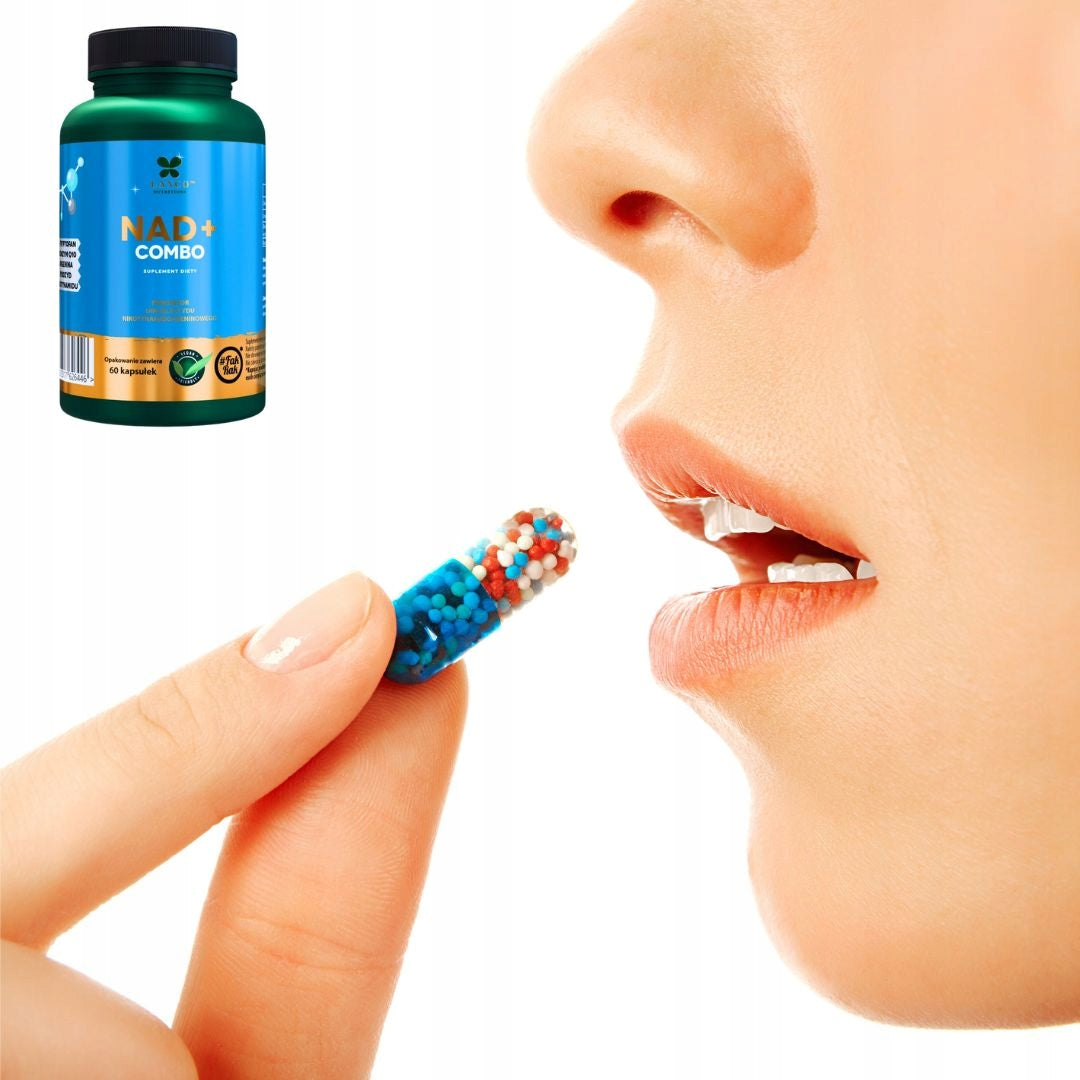 Lanco Nutritions NAD+ Combo 730 mg 60 capsules Manufacturer code NAD+ Combo 730mg - Rybozyd Nikotynamidu