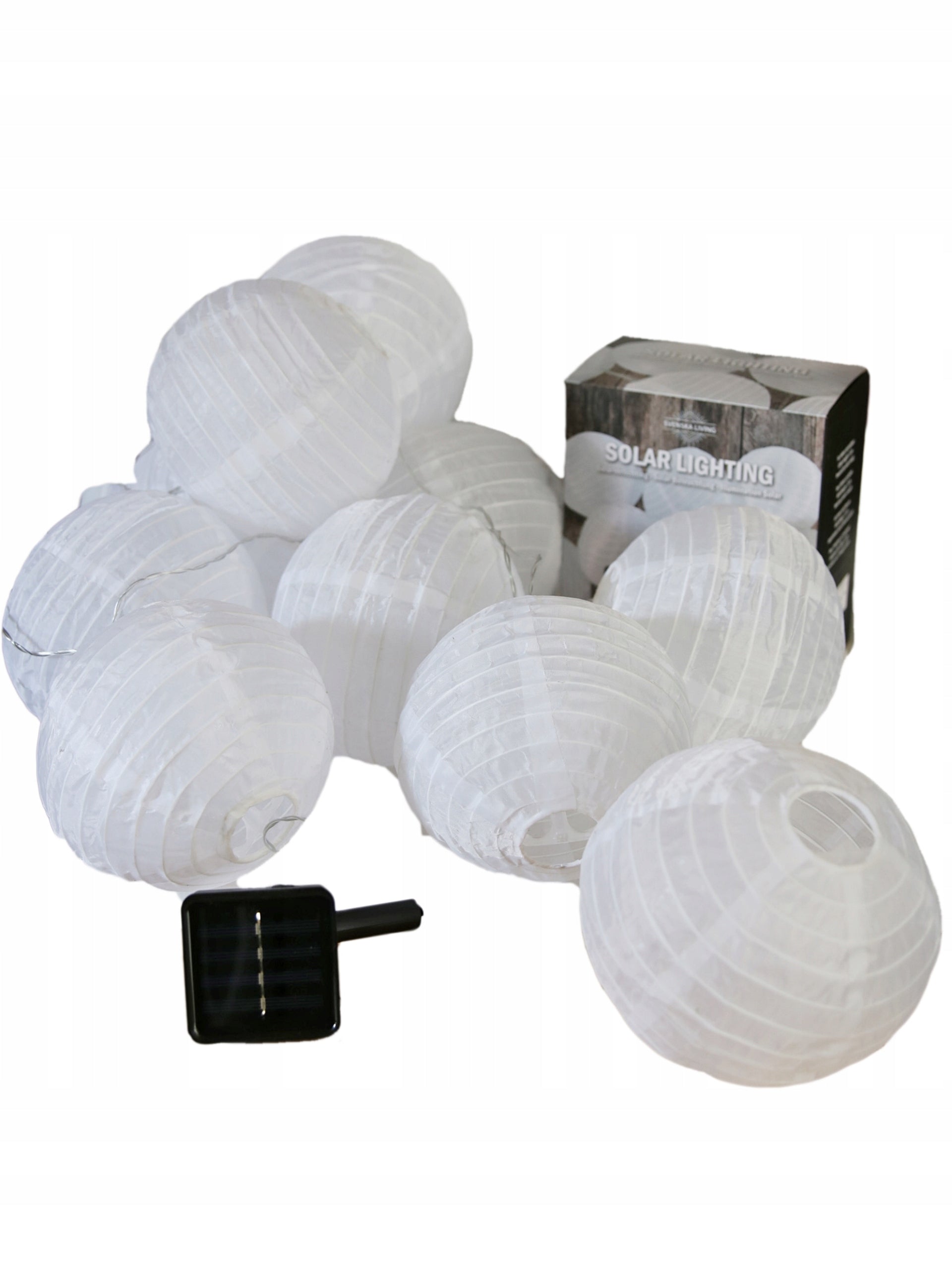 Lanterns SOLAR garland BALCONY terrace GARDEN 10 balls