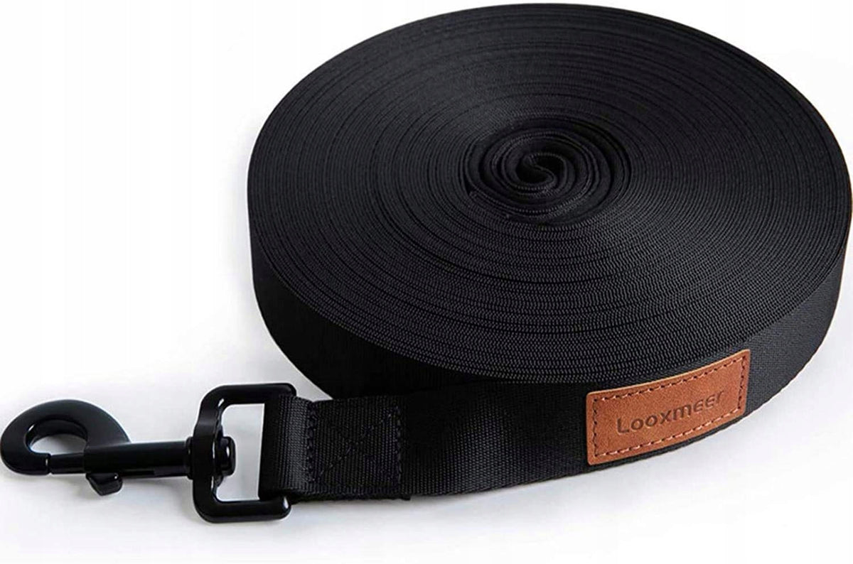 Lanyard 10 M Tape For Dog Training 10M BLACK Looxmeer