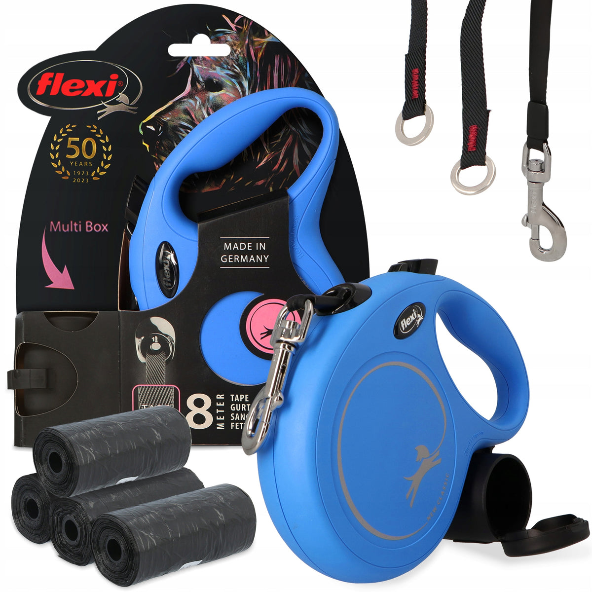 Lanyard AUTOMATIC for DOG Tape 8m CASE CONTAINER TREATS BAGS 80s 3O