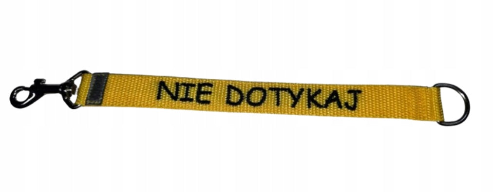 Lanyard Extension TAPE width 2cm approx.25cm Peloskleppl DO NOT TOUCH yellow