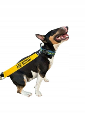 Lanyard Extension TAPE width 3cm approx. 30cm Peloskleppl DO NOT TOUCH yellow