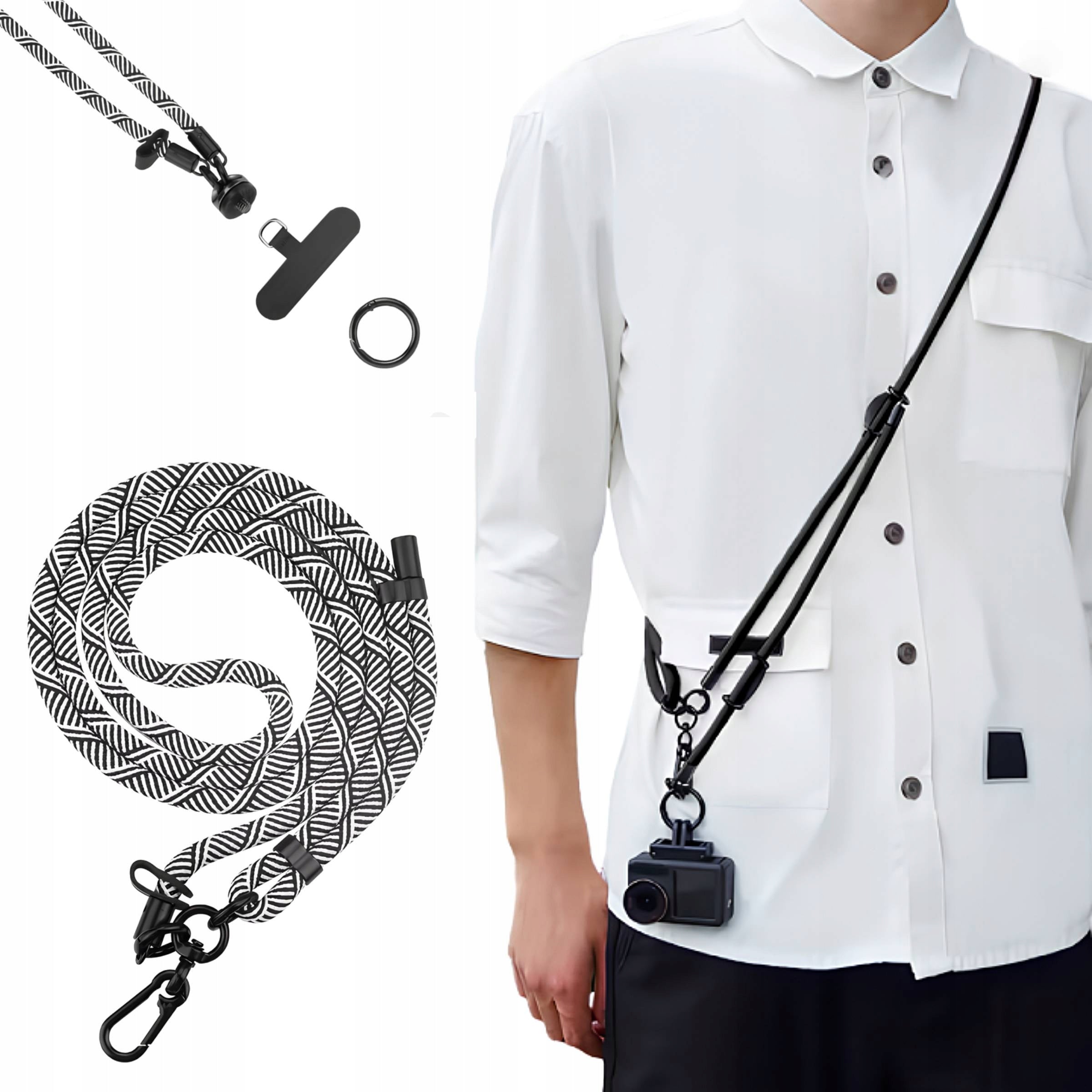 Lanyard Strap Shoulder Holder 85 cm + Screw Mount 1/4 for DJI GoPro Camera EAN (GTIN) 5904353180219