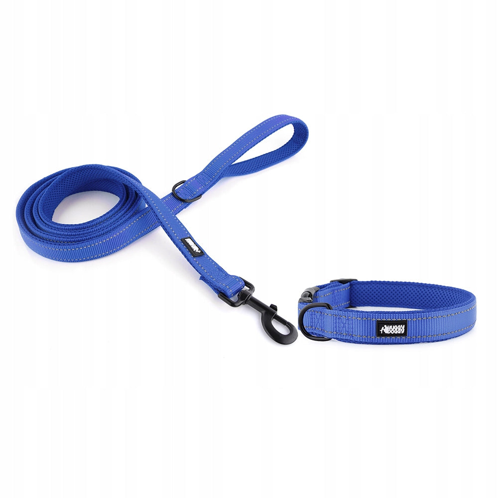 Lanyard and Collar Set Navy Blue Walking Set for Medium Dog M