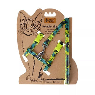 Lanyard + cat harness Tropic splash DINGO