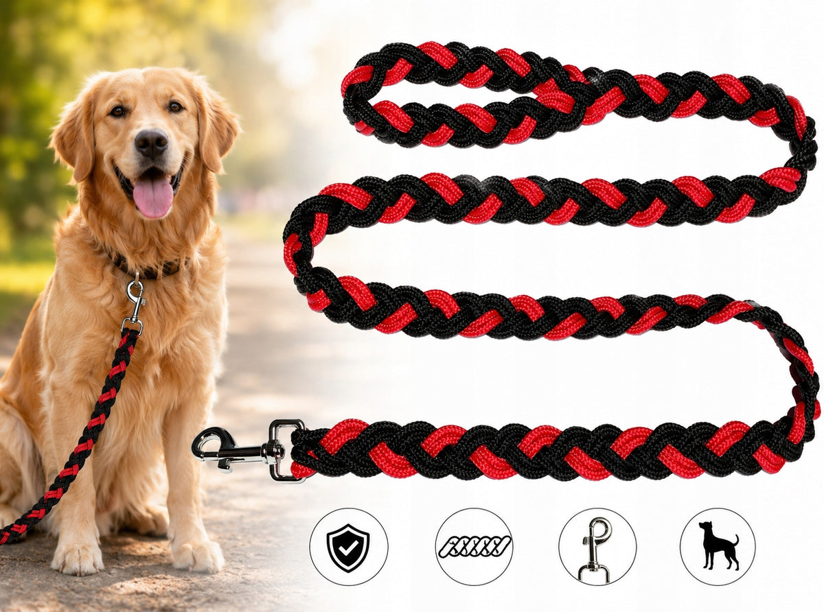 Lanyard for Dog Braided Rope Thick 30 mm. Length 0d 160 - 200 cm. Very Strong Packaging status original