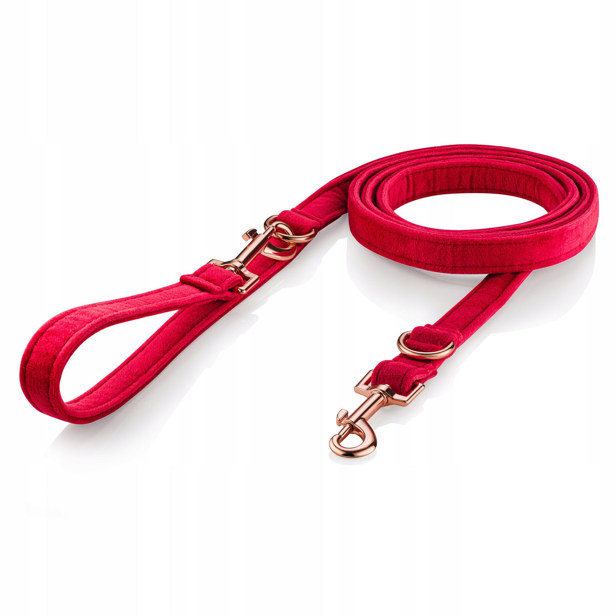 Lanyard for Dog Velour Retractable 1.8m Red