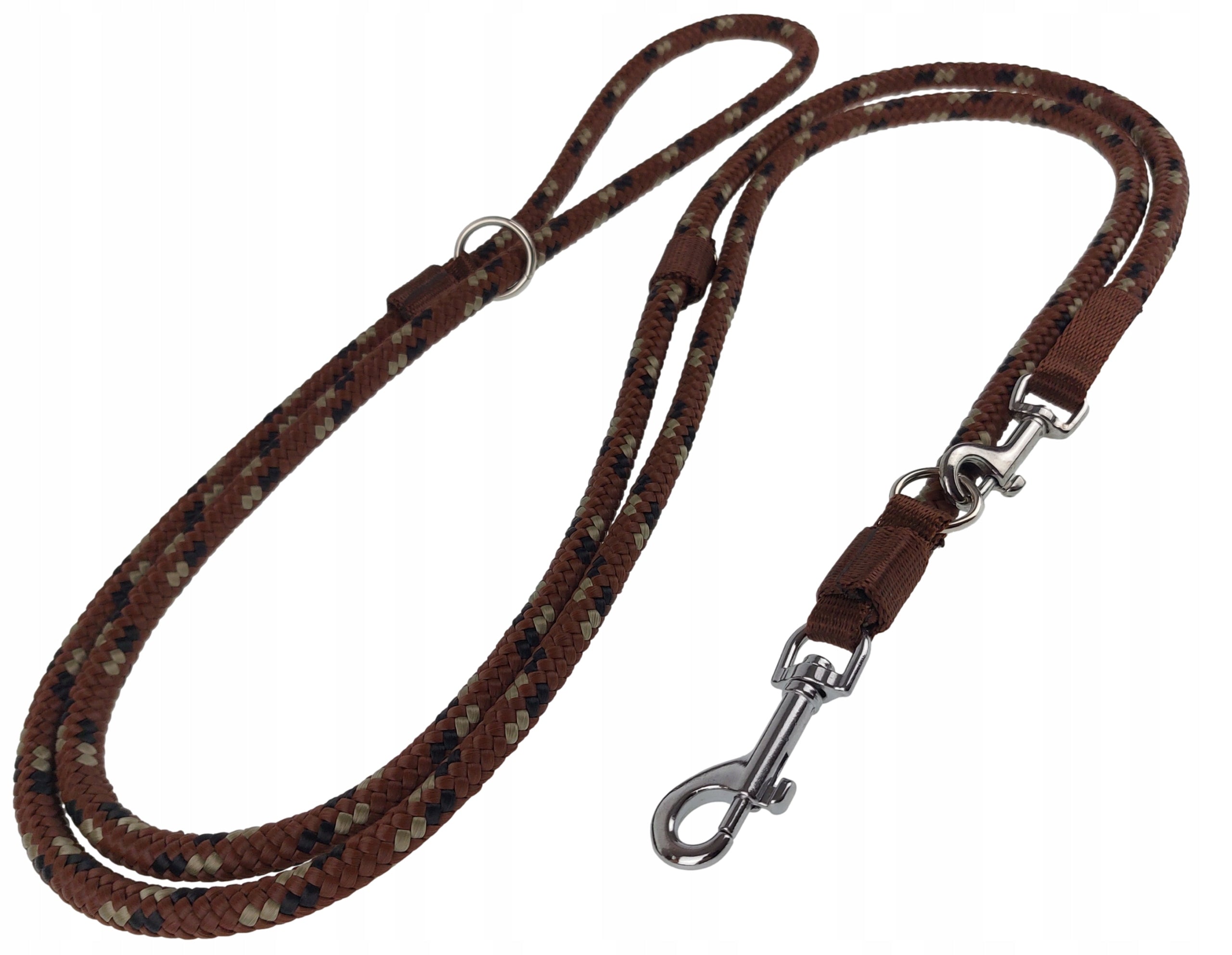 Lanyard for Medium Dog Cable Adjustable 2,5m/1,0cm Champion Brown Melange
