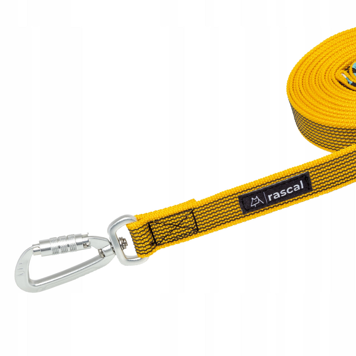 Lanyard for big dog training rope rubberized 7m yellow | RASCAL EAN (GTIN) 5904183192017