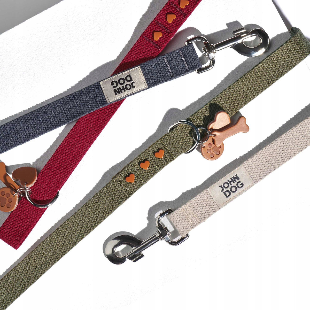 Lanyard for dog light beige 2,5 cm John Dog Manifest Manufacturer code AJDP220MJB2524