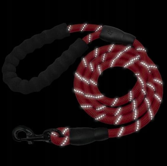 Lanyard reflective dog bow strong rope cord thick solid 1,5m pink Kind traditional