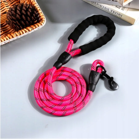 Lanyard reflective dog bow strong rope cord thick solid 1,5m pink Manufacturer code 42304791
