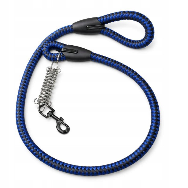 Lanyard with Shock Absorber For Dog Length 140 cm Colour Blue Black