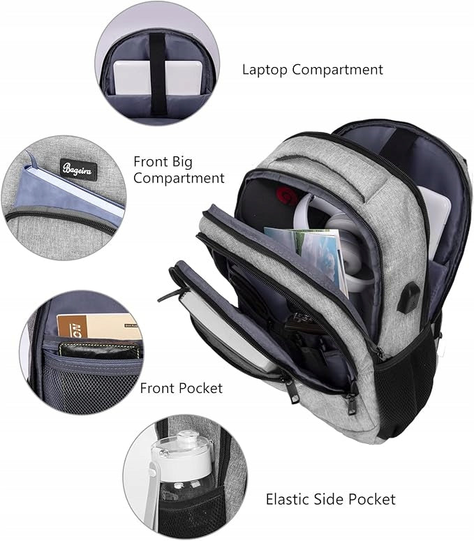 Laptop Backpack 15,6" / School / Multi-Chamber Luggage Holds A4 / USB Brand Dragon