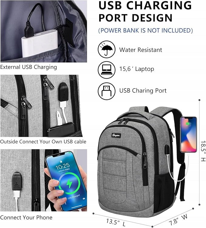 Laptop Backpack 15,6" / School / Multi-Chamber Luggage Holds A4 / USB EAN (GTIN) 5059883315881