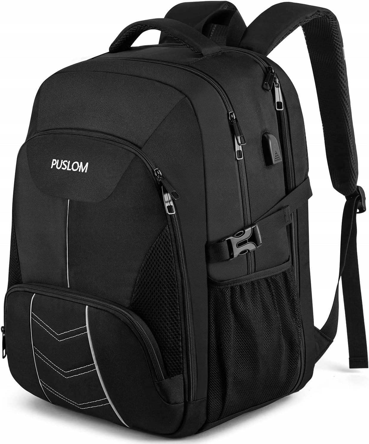 Laptop Backpack 18,4" PUSLOM 55L Men's Large Waterproof Travel USB TSA Brand puslom