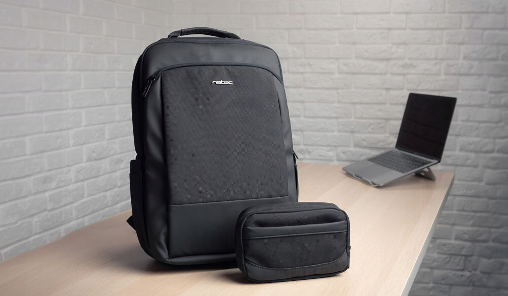 Laptop Backpack NATEC Kudu 15.6 inches Black Dominant material polyester