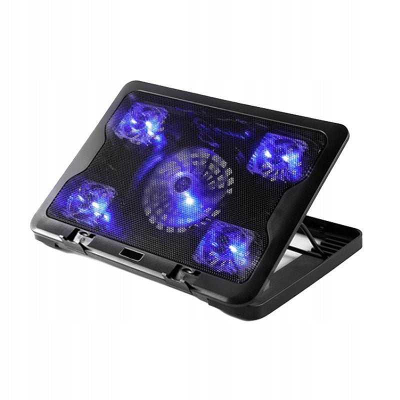 Laptop Cooling Stand 12-17" | 5 Fans | USB HUB | LED