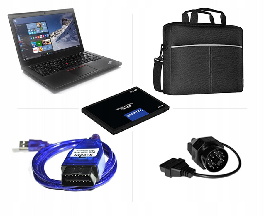 Laptop Lenovo i5 SSD 256 GB diagnostics BMW E series +K+DCAN interface Bag