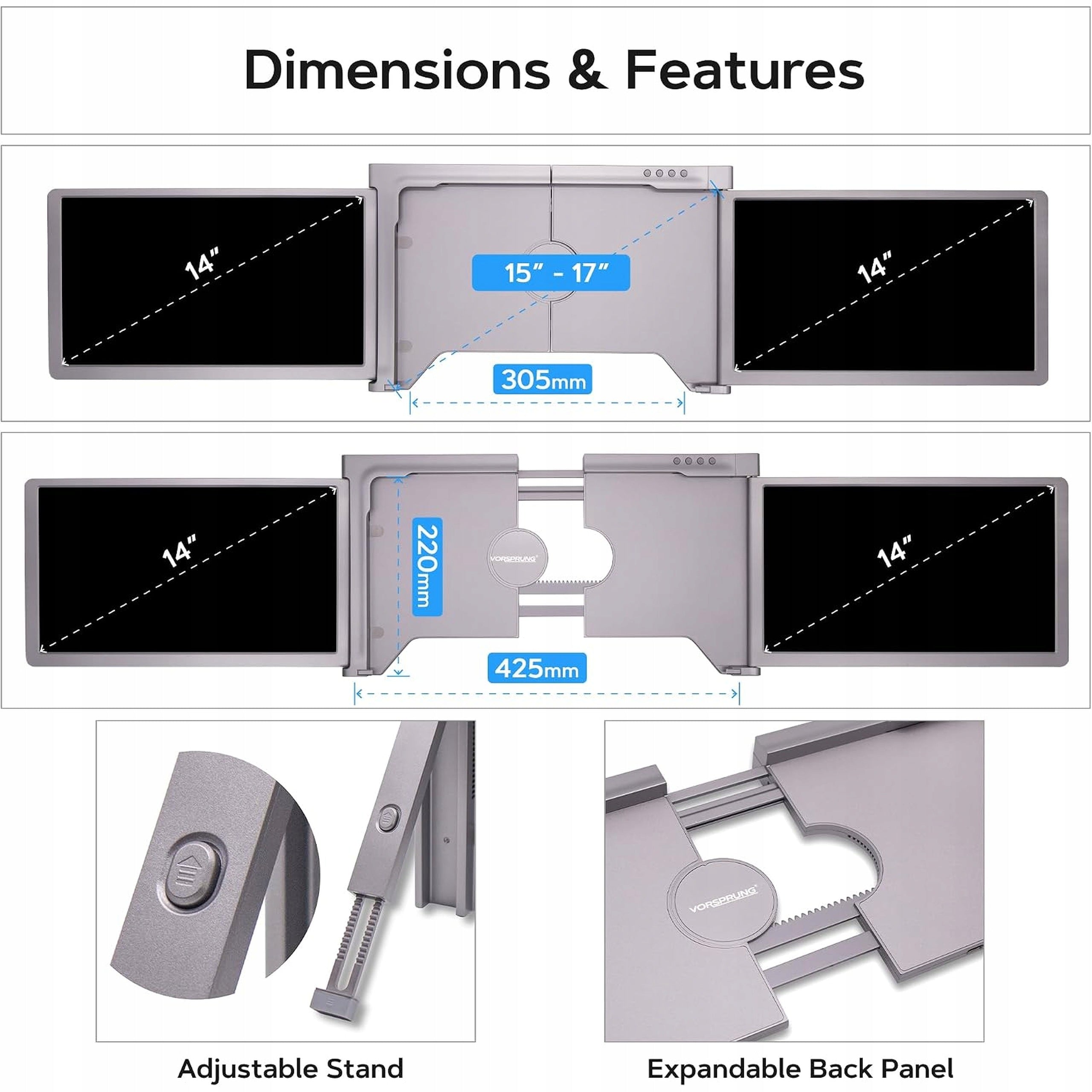 Laptop Portable Monitor Screen Extender Triple 11 6 inch FHD IPS Brand no brand