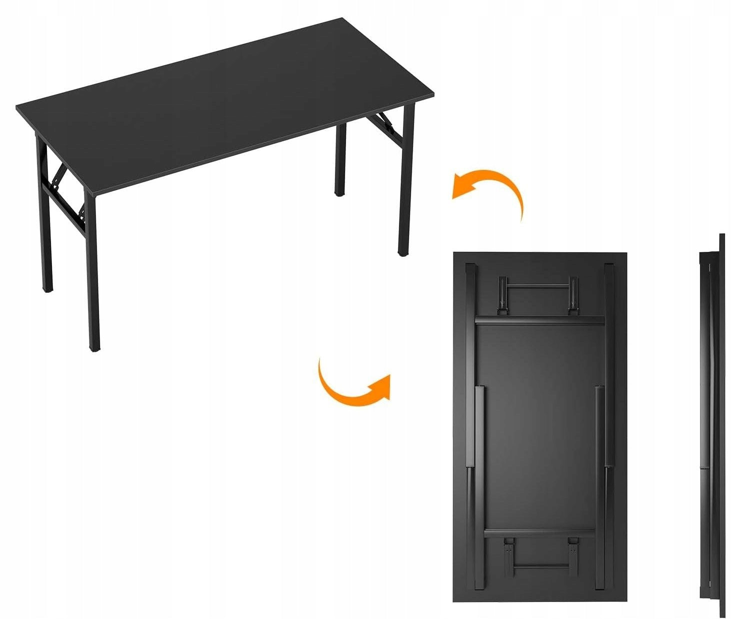 Laptop Table Folding Small Computer Desk 120 x 60 x 76 cm BLACK Manufacturer code Stolik pod Laptopa Składany Anytech CZARNY