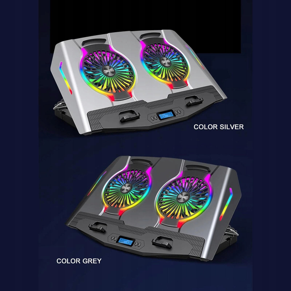 Laptop USB Cooling Big Fan Cooler Pad Stand for PC Notebook Silver Packaging status original