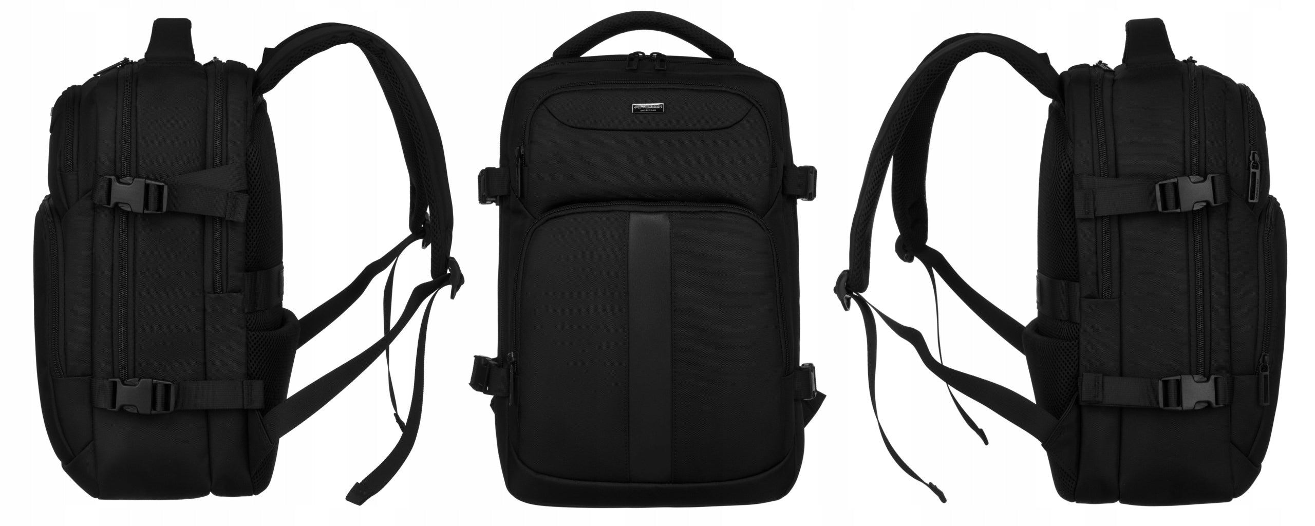 Laptop backpack multifunctional travel black roomy Peterson for work Packaging status original