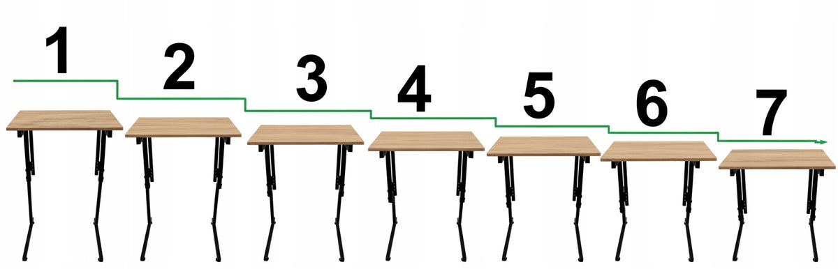 Laptop desk 52×38 cm adjustable height 44,5 to 75 cm foldable Manufacturer code T0519N