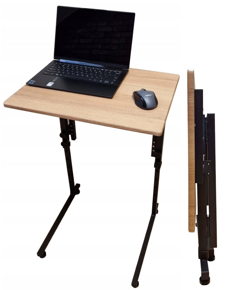 Laptop desk 52×38 cm adjustable height 44,5 to 75 cm foldable