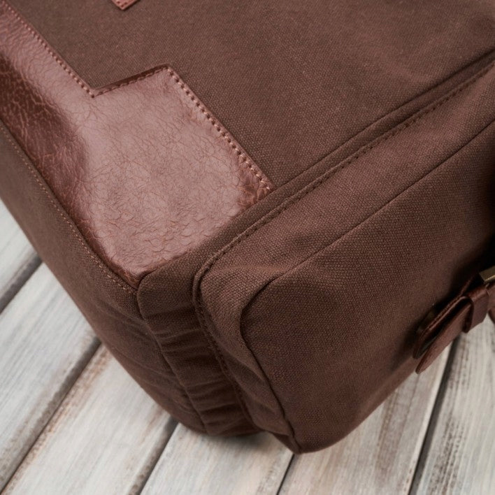 Laptop school backpack travel backpack brown vegan A4 Paolo Peruzzi Packaging status original
