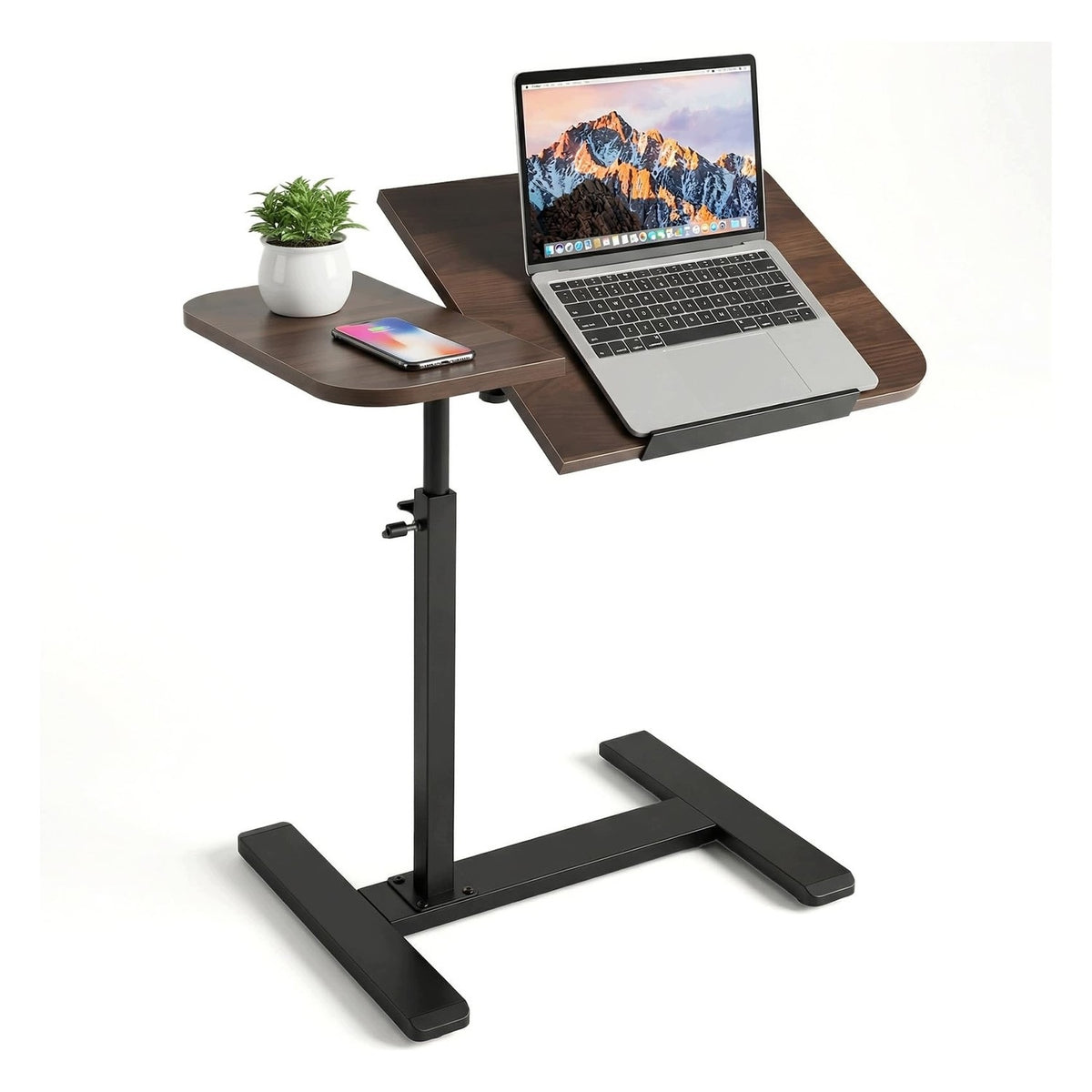 Laptop table - with wheels and adjustable top - for work and relaxation