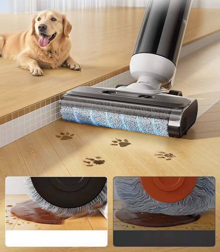 Laresar M5 Cordless Vertical Mopping Vacuum Cleaner Wet Dry Drying Dominant color white
