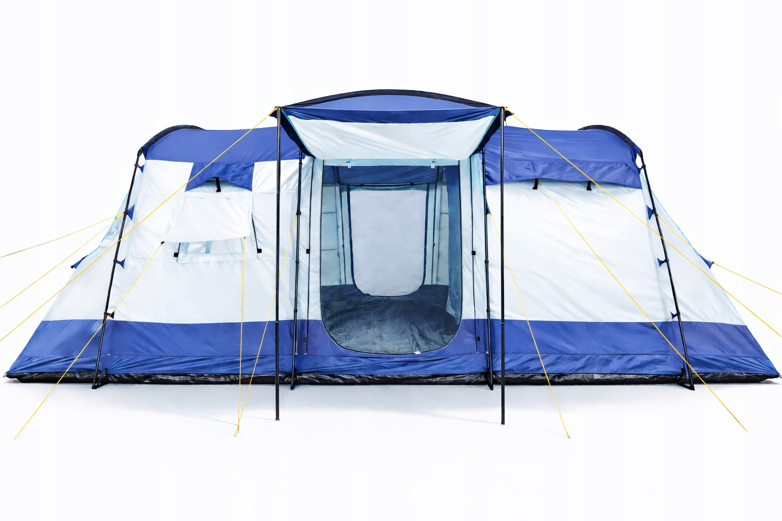 Large 25m² Tent NEVADA XXL 6 -12 people 5000mm integrated! Black cabins! Model NEVADA XXL