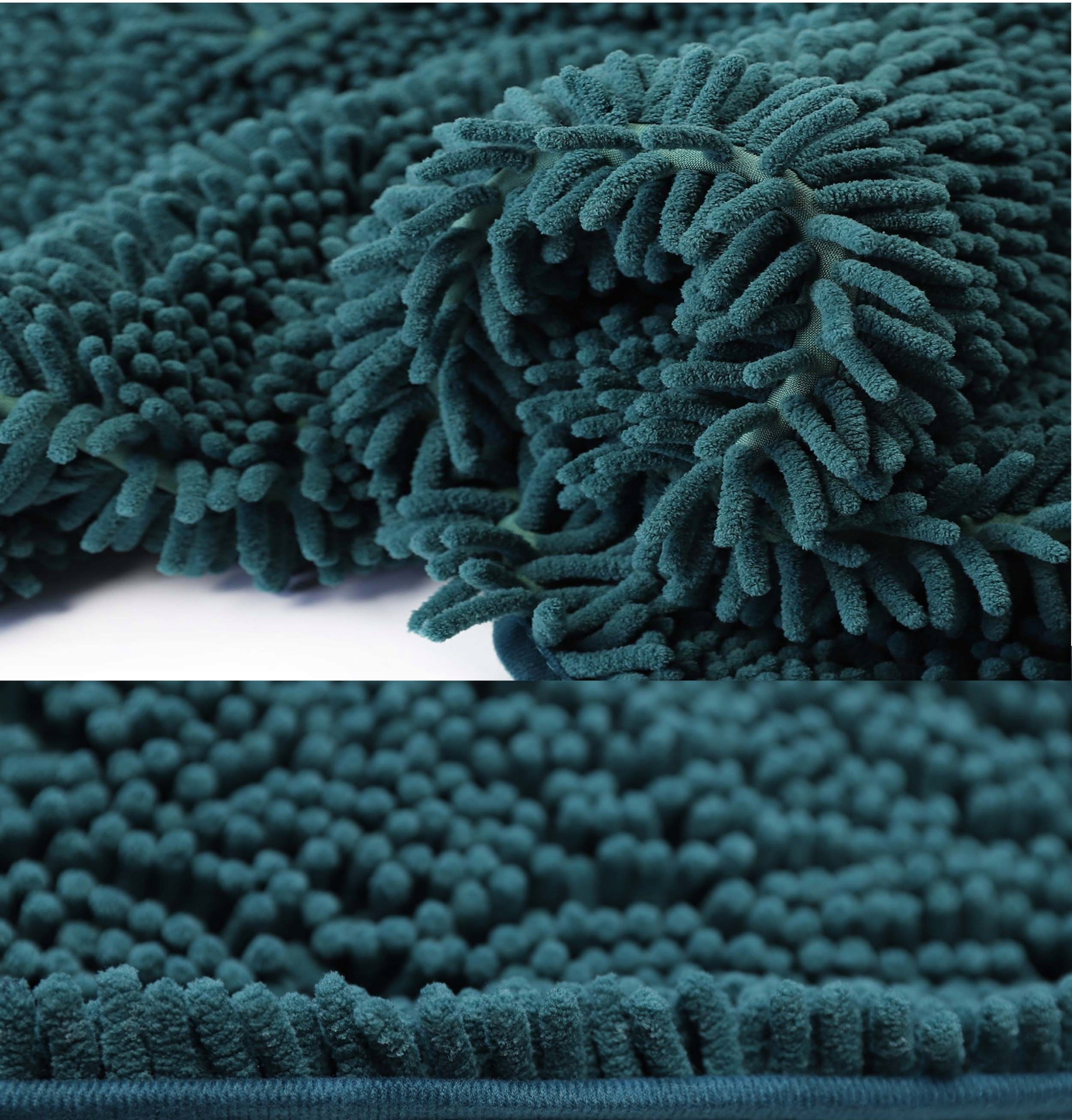 Large Absorbent Bathroom Rug for Laundry Mat Bottle Green 70X120cm Length 120 cm